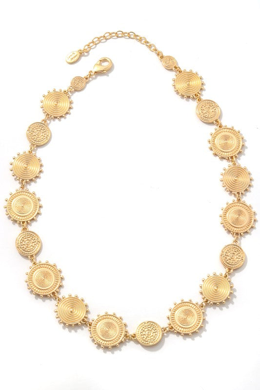 Disc Linked Chain Necklace