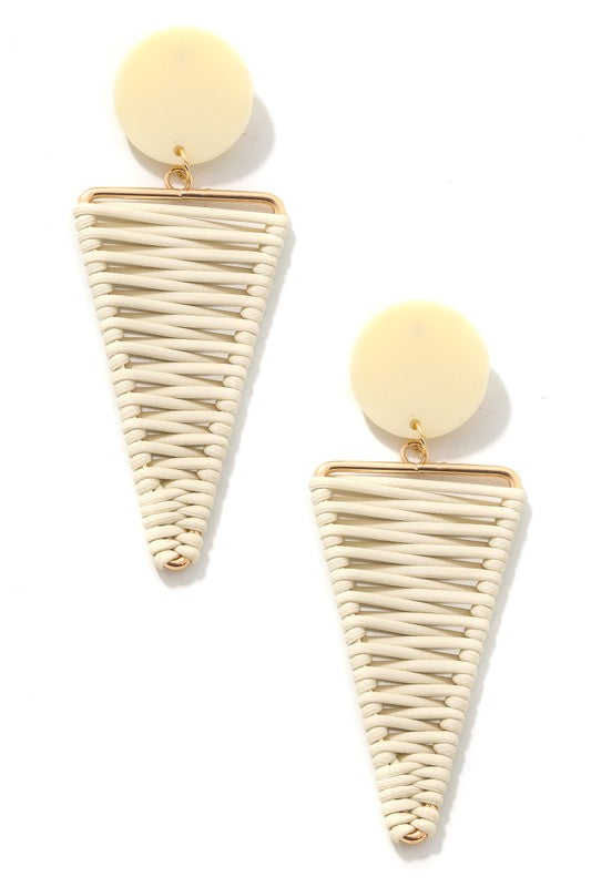 Wrapped Triangle Dangle Earrings