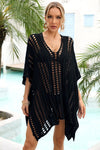 Openwork Side Slit Beach Cover-Up