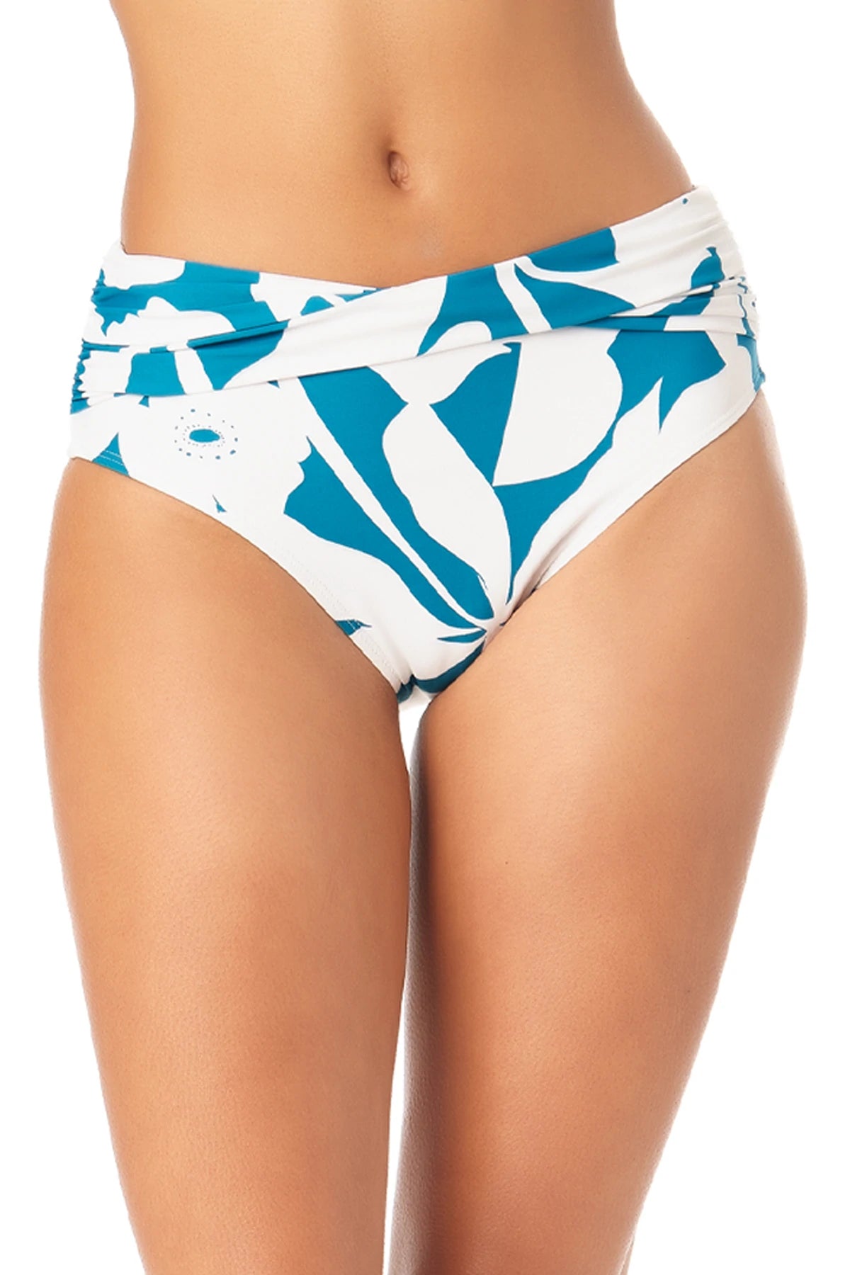 Draped Mid Rise Swim Bottom