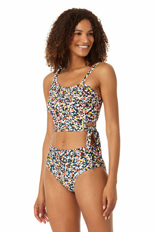 Women's One Shoulder Side Tie Bikini Top