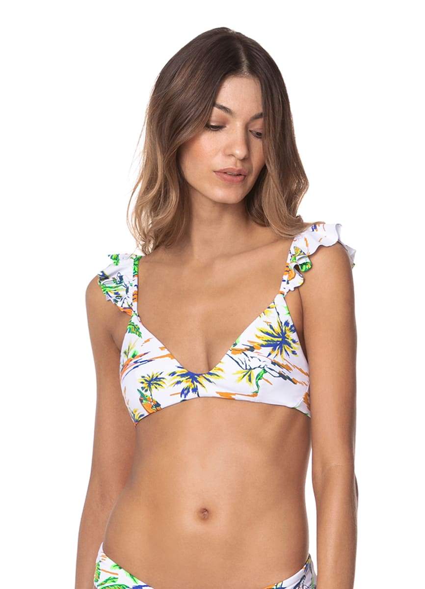 Maaji Stay Simple Halles Ruffle Bralette Bikini Top
