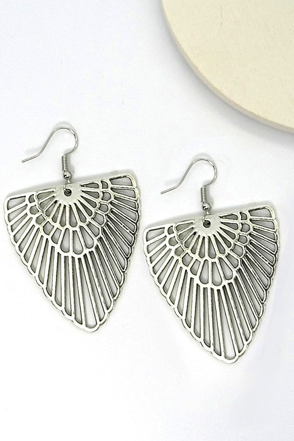 BOHO FAN FILIGREE EARRINGS