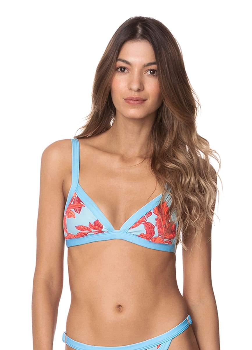 Maaji Cloud Blue Hyacinth Fixed Triangle Bikini Top
