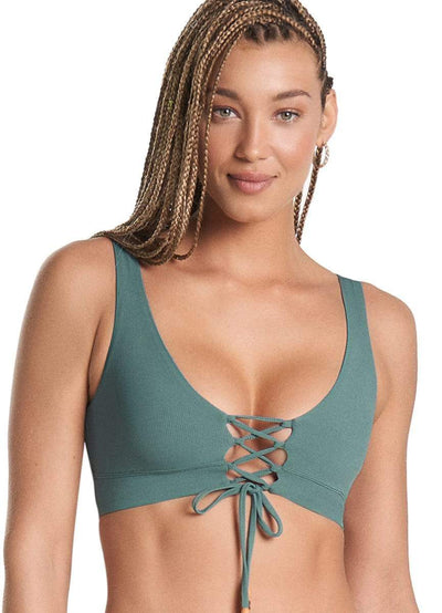 Maaji Eucalyptus Green Allure Long Line Triangle Bikini Top