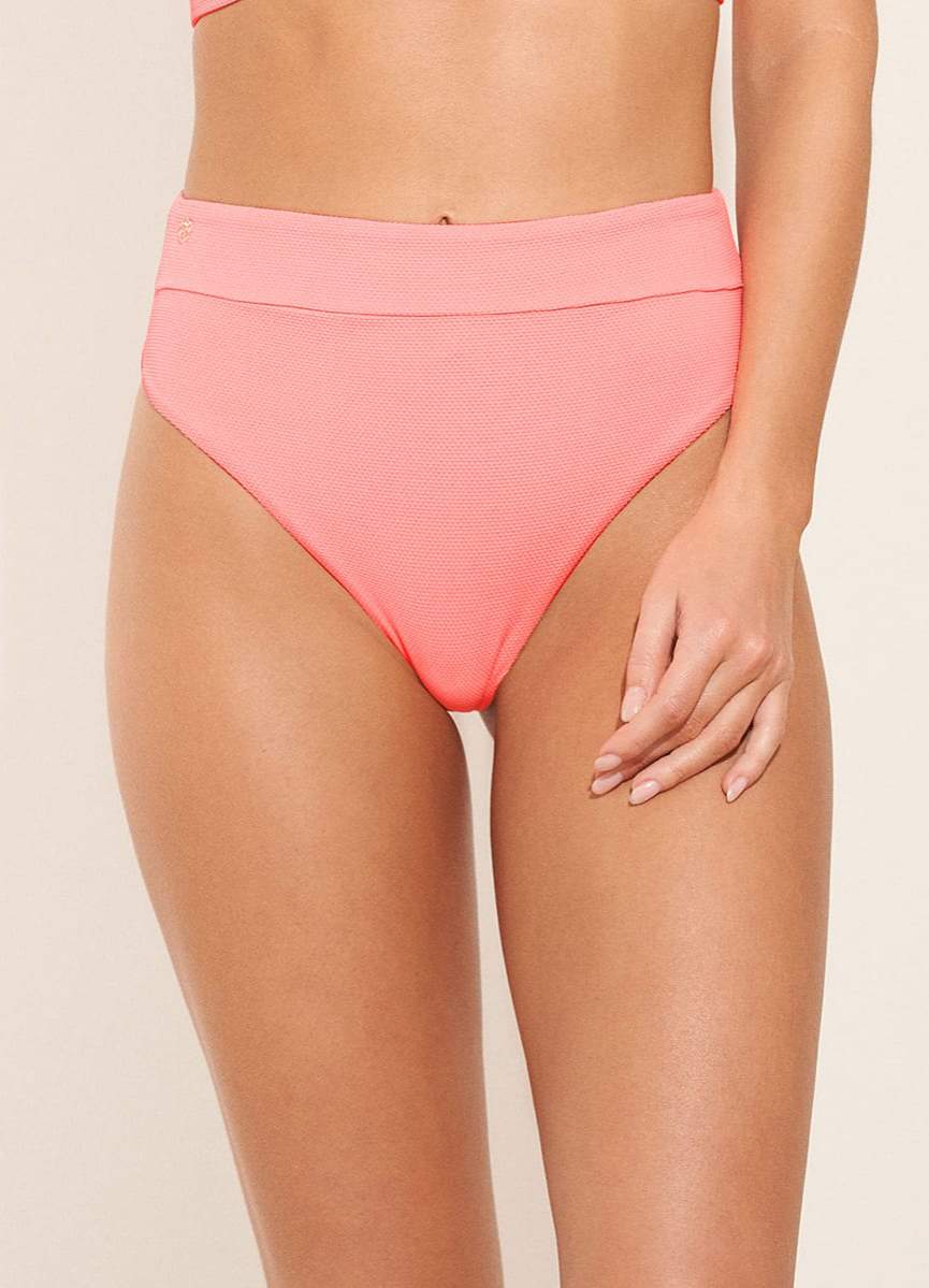 Maaji Coral Peony Suzy Q High Rise/High Leg Bikini Bottom