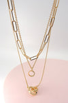 DOUBLE O LINK 3 LAYER NECKLACE
