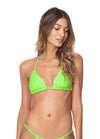 Maaji Limeade Green Edge Sliding Triangle Bikini Top