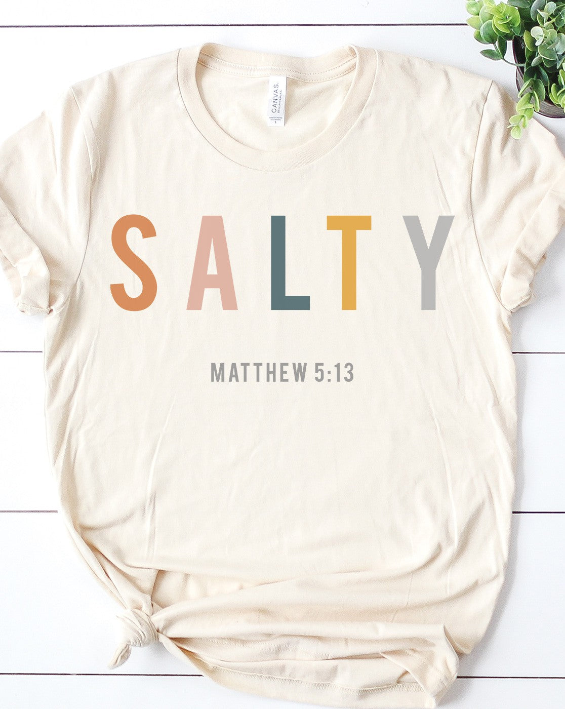 Salty with scripture graphic tee