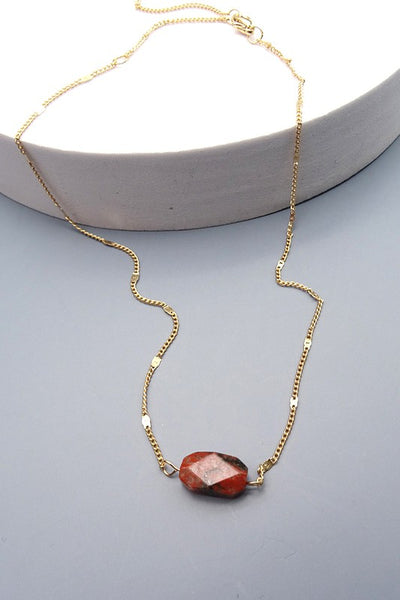 Natural stone necklace