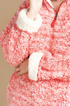 Plus Size Two-Tone Faux Fur Pullover Sweater