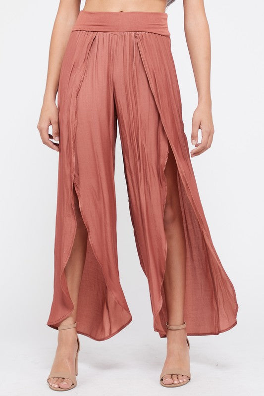 Flowy Side-slit Pants – Hollywood Boutique