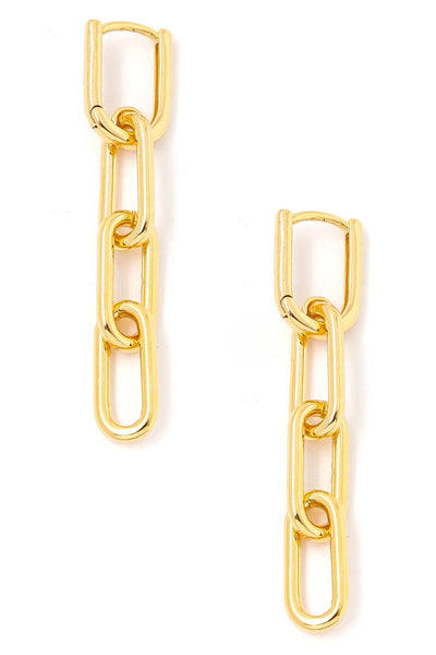 Mini Oval Chain Link Drop Earrings