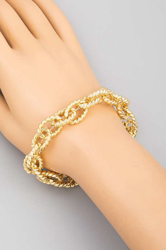 Twist Chain Link Stretch Bracelet