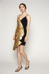 Cher Two Toned Dress-Black Gold
