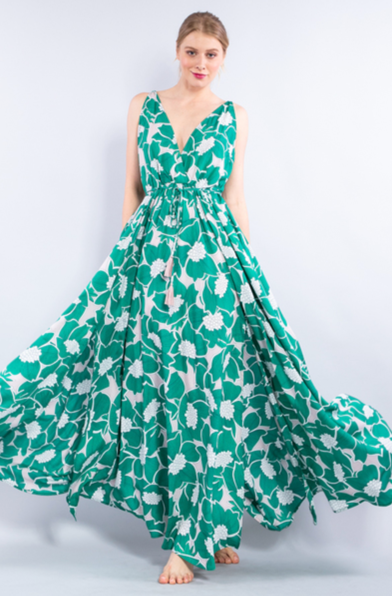 Gorgeous in Green Maxi Dress