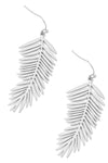 Metallic Leaf Dangle Hook Earrings