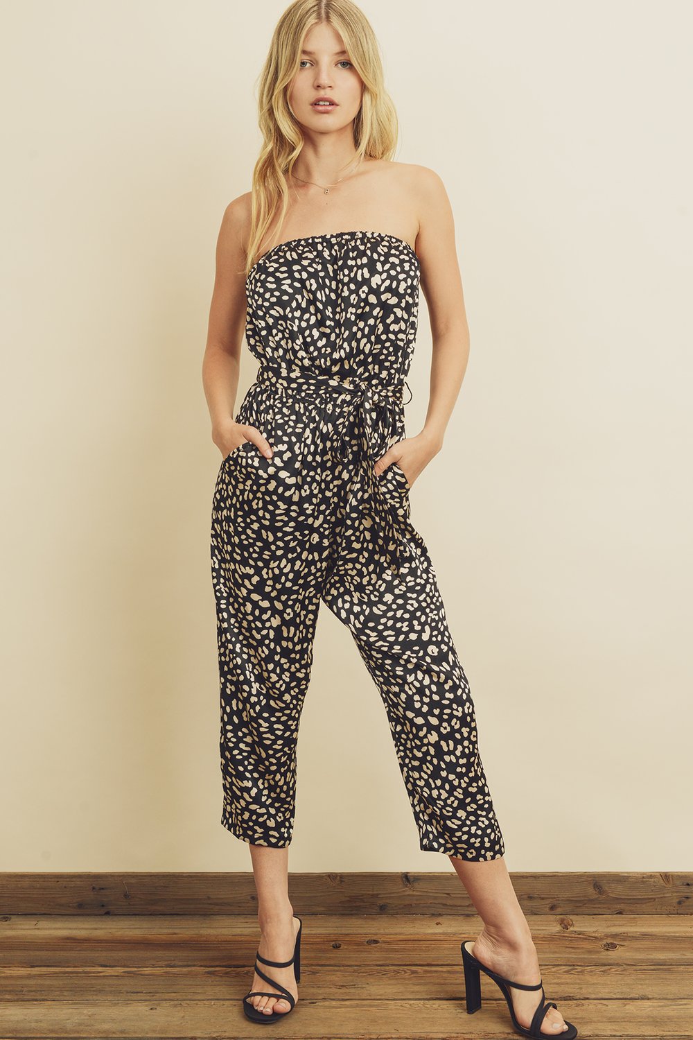 Panther Tube Top Jumpsuit
