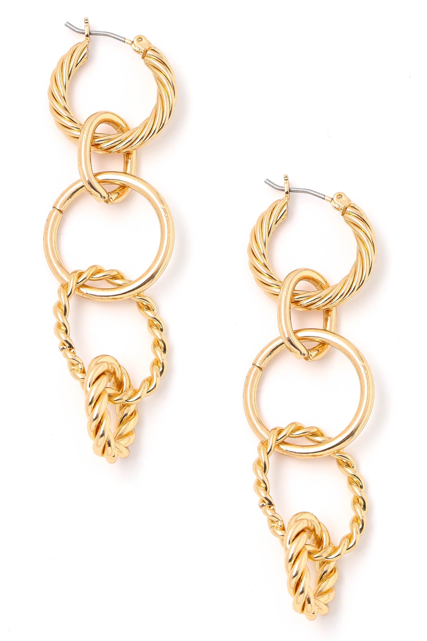 Assorted Chain Ring Dangle Earrings