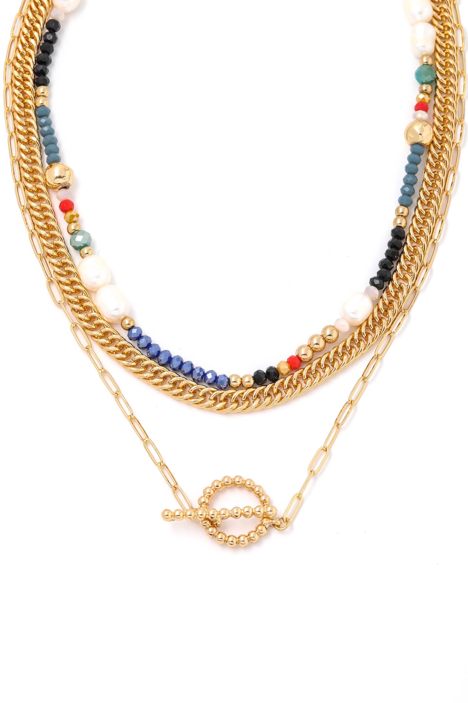 Bead Assorted Toggle Chain Necklace