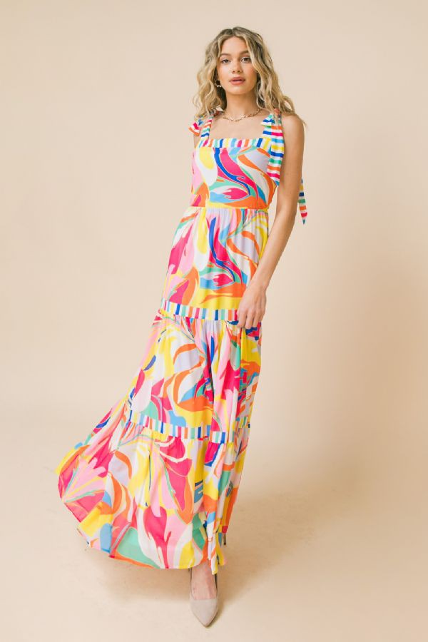 Flying Tomato Printed Maxi Dress