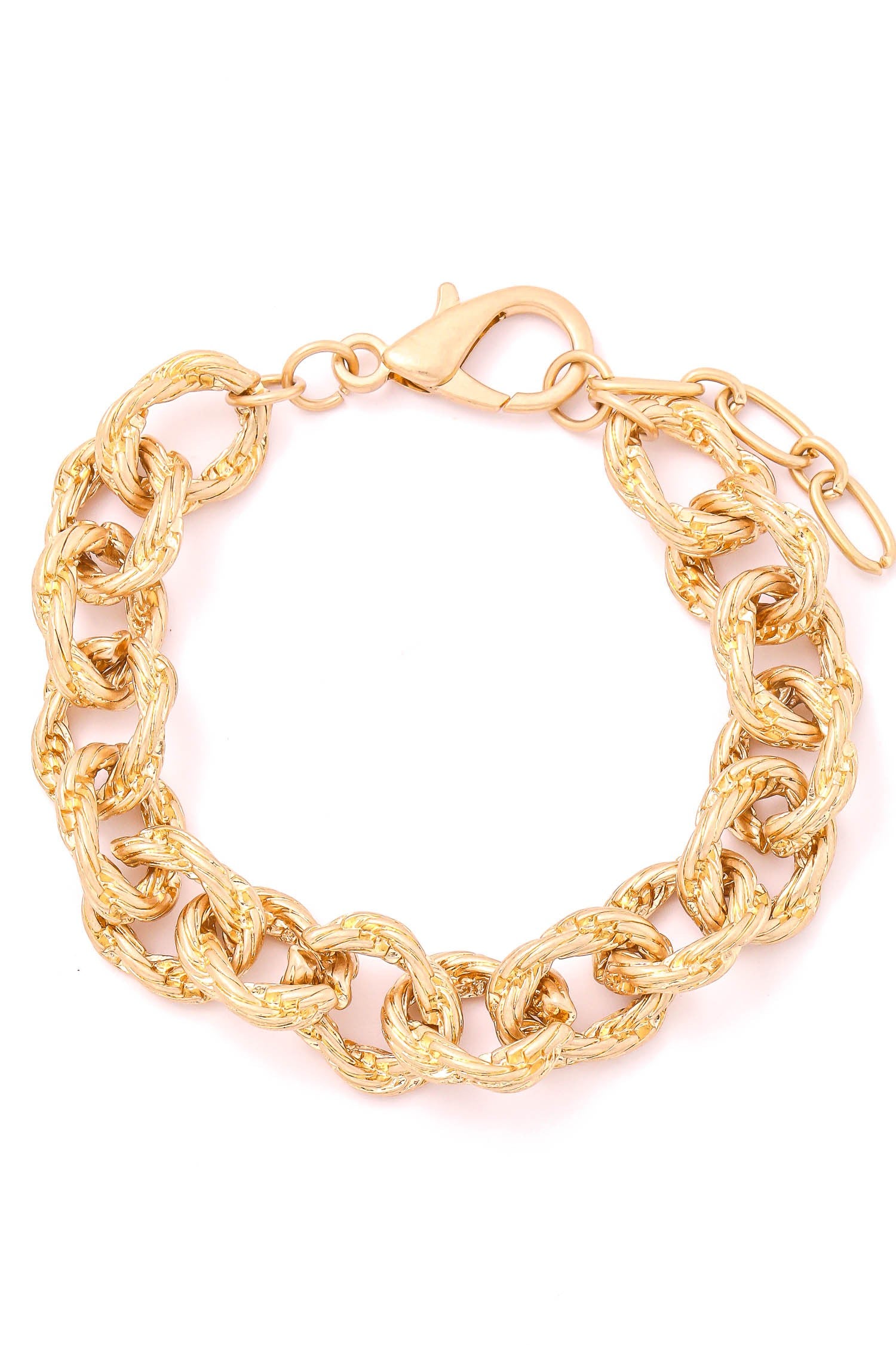Metallic Chain Link Adjustable Bracelet