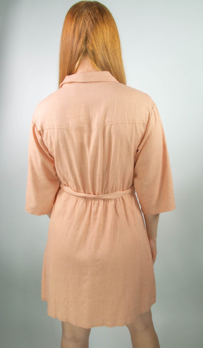 Cotton/Linen Blend Safari Dress