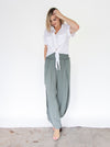 Pants with Center Slit
