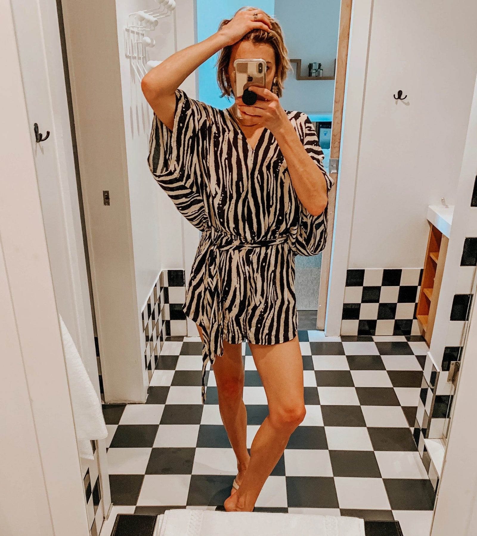 Zebra Print Resort Romper