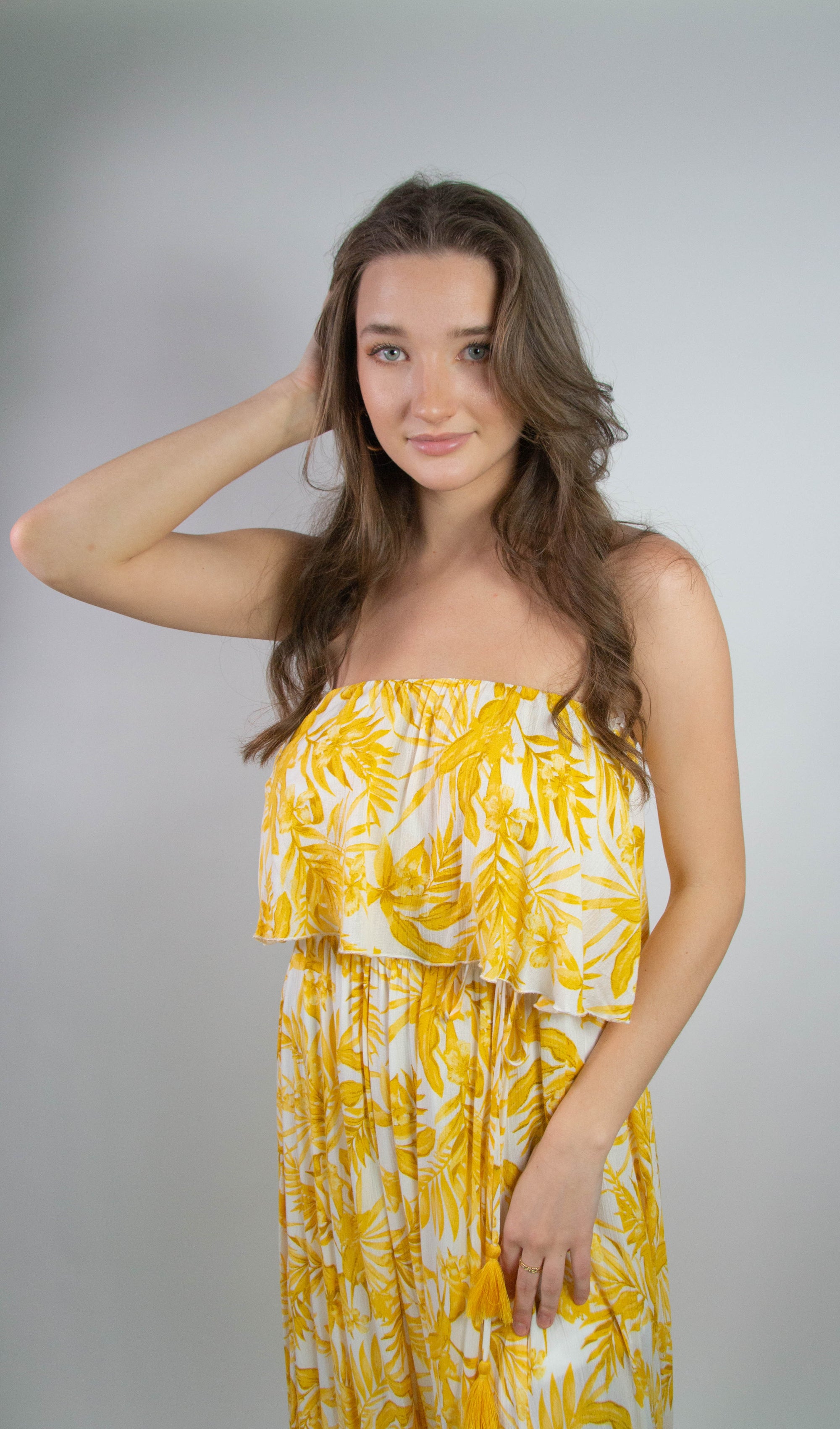 Mustard Yellow Floral Maxi Dress - WalterGreenBoutique Mustard Yellow Floral Maxi Dress - WalterGreenBoutique