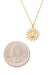 Sun Burst Pendant Chain Necklace