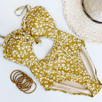 YELLOW FLORAL ONE PIECE