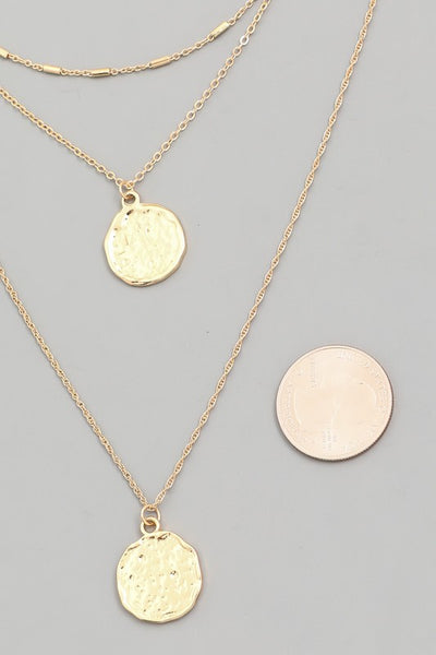 Dainty Layered Coin Choker Necklace