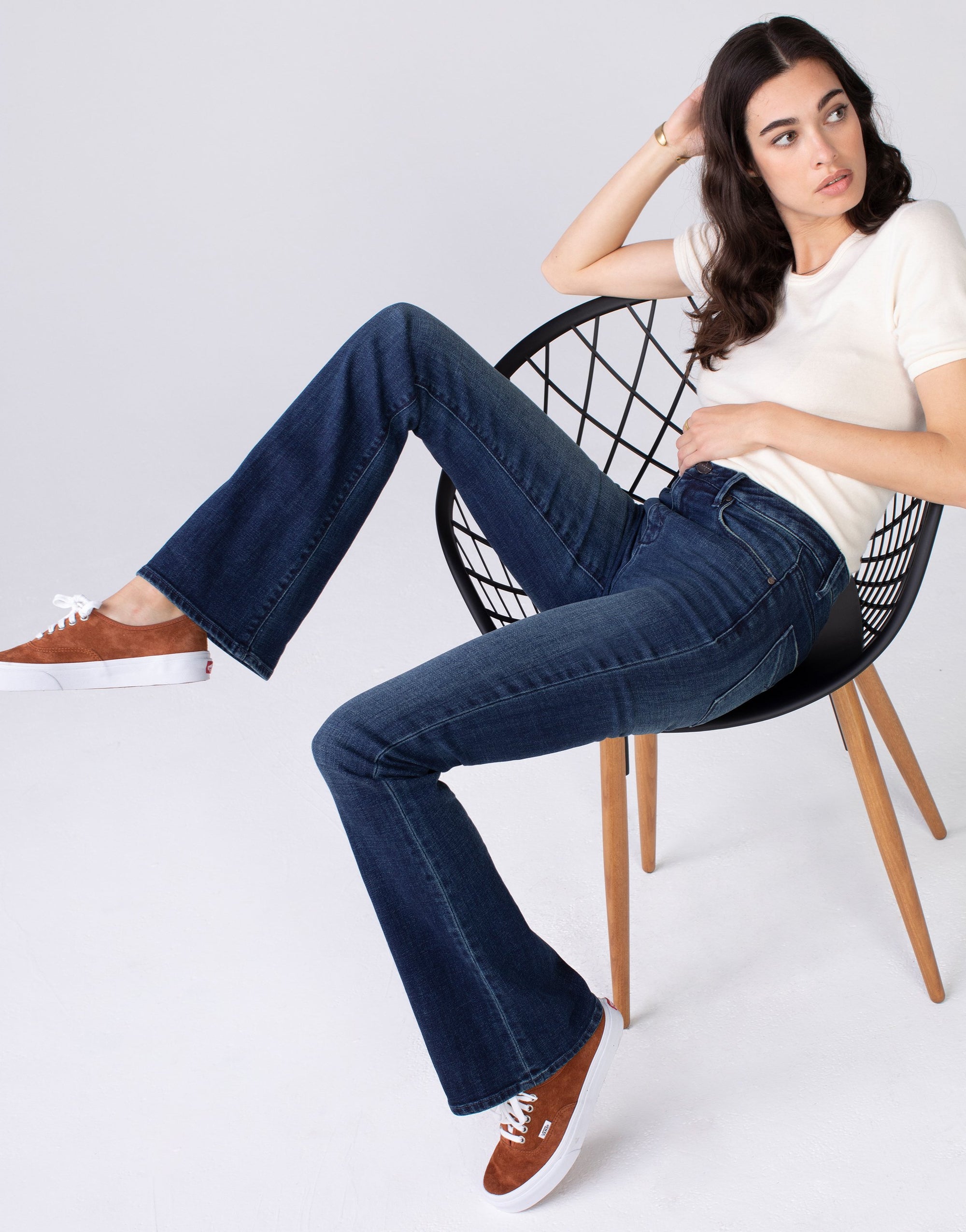 JAN High Rise Slim Flare in Ardent