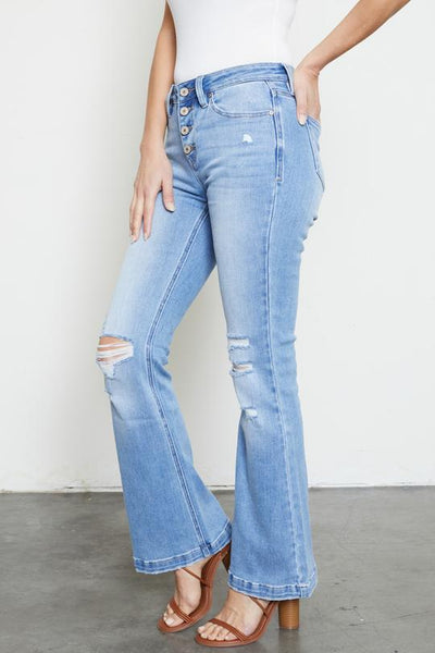 Kancan Lindsey Mid Rise Flare Jeans
