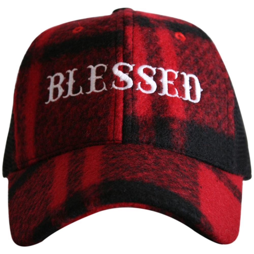 Blessed Plaid Trucker Hat