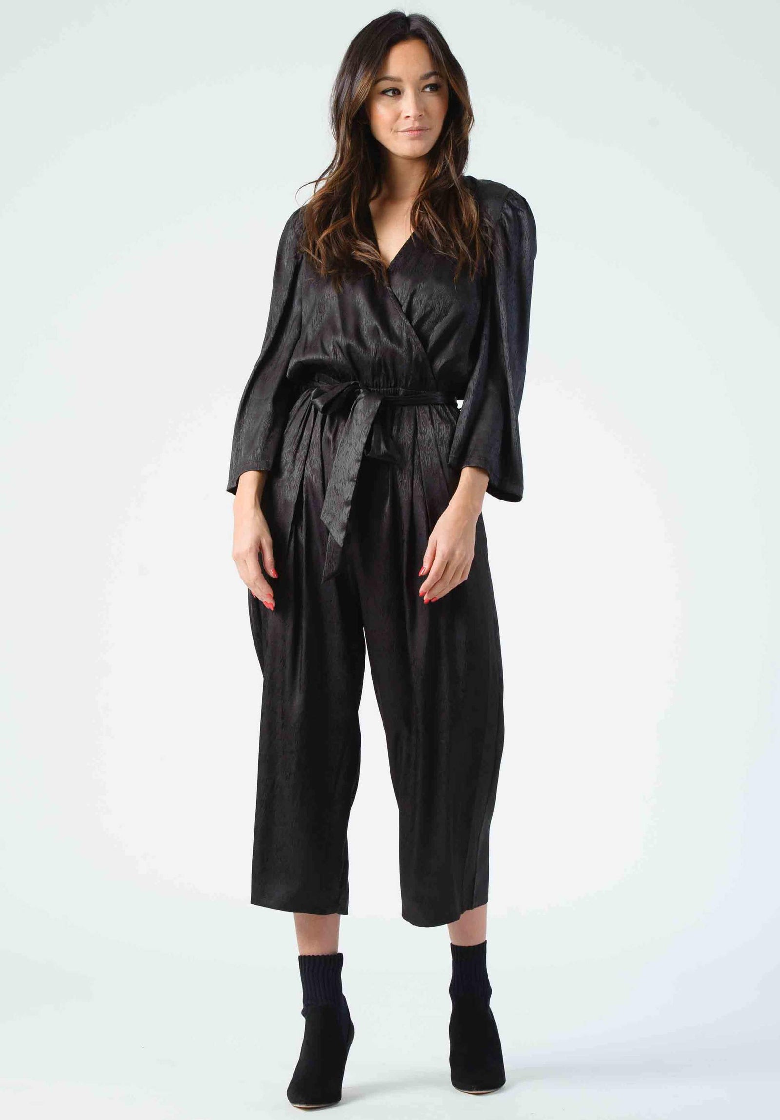 Rose Puff Sleeve Jumpsuit