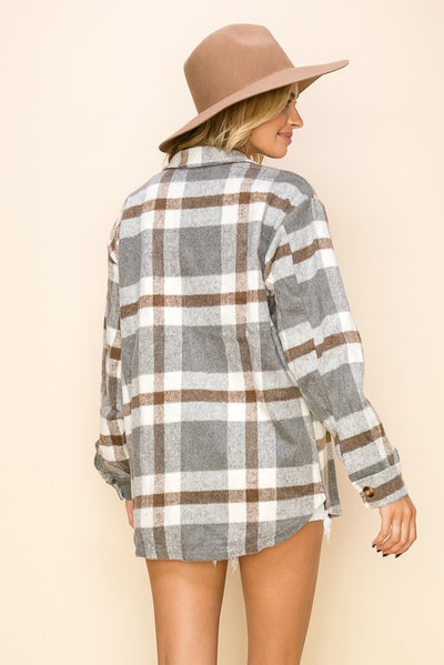 Women's plaid shirt flannel oversize