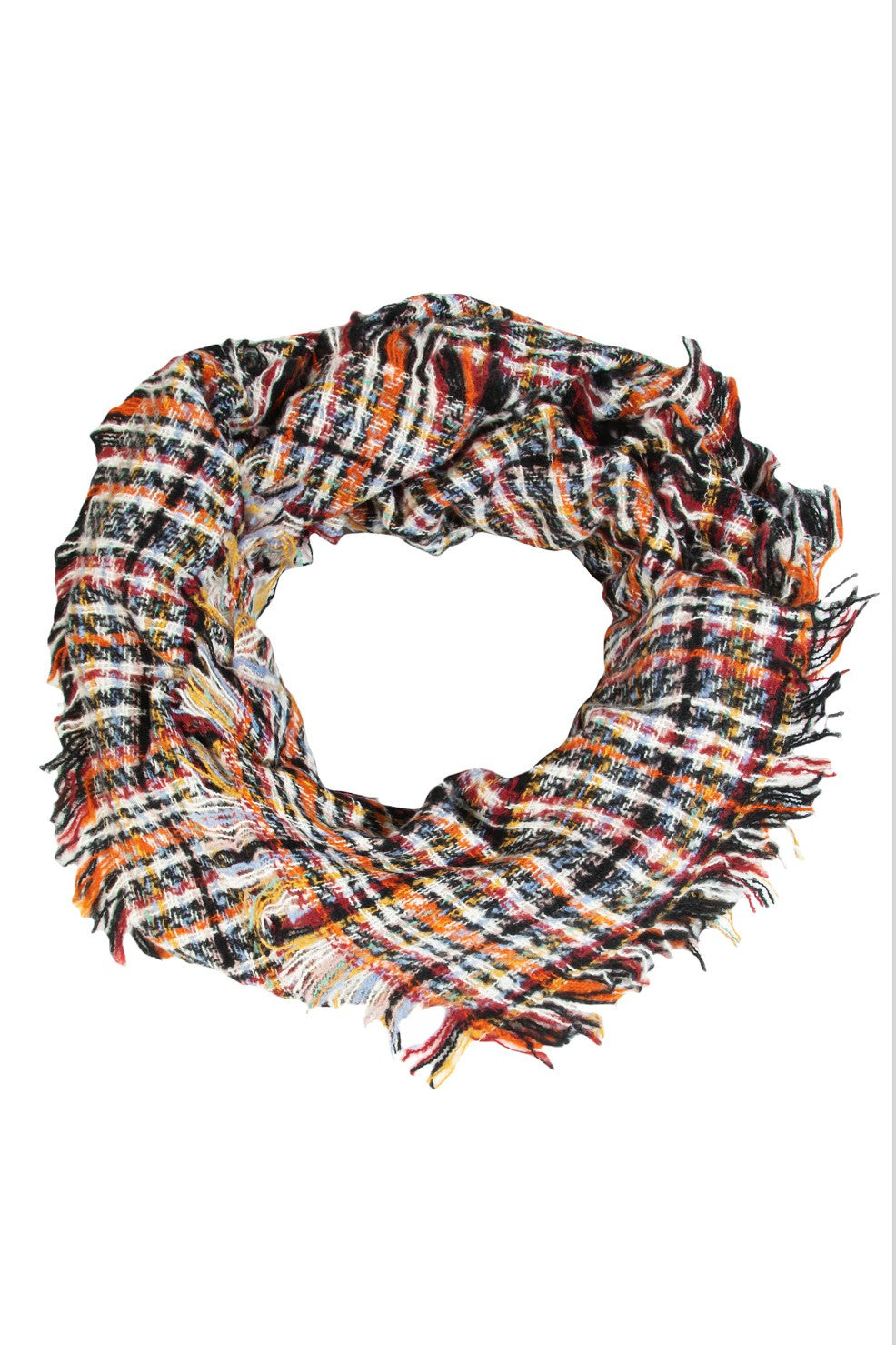 Plaid Pattern Infinity Scarf