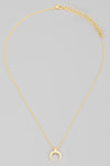 Dainty Crescent Horn Pendant Necklace