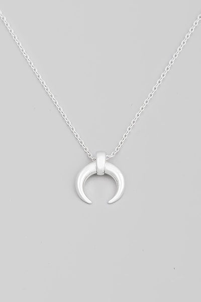 Dainty Crescent Horn Pendant Necklace