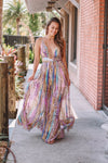 Leapord Mix Maxi Gown