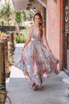 Leapord Mix Maxi Gown