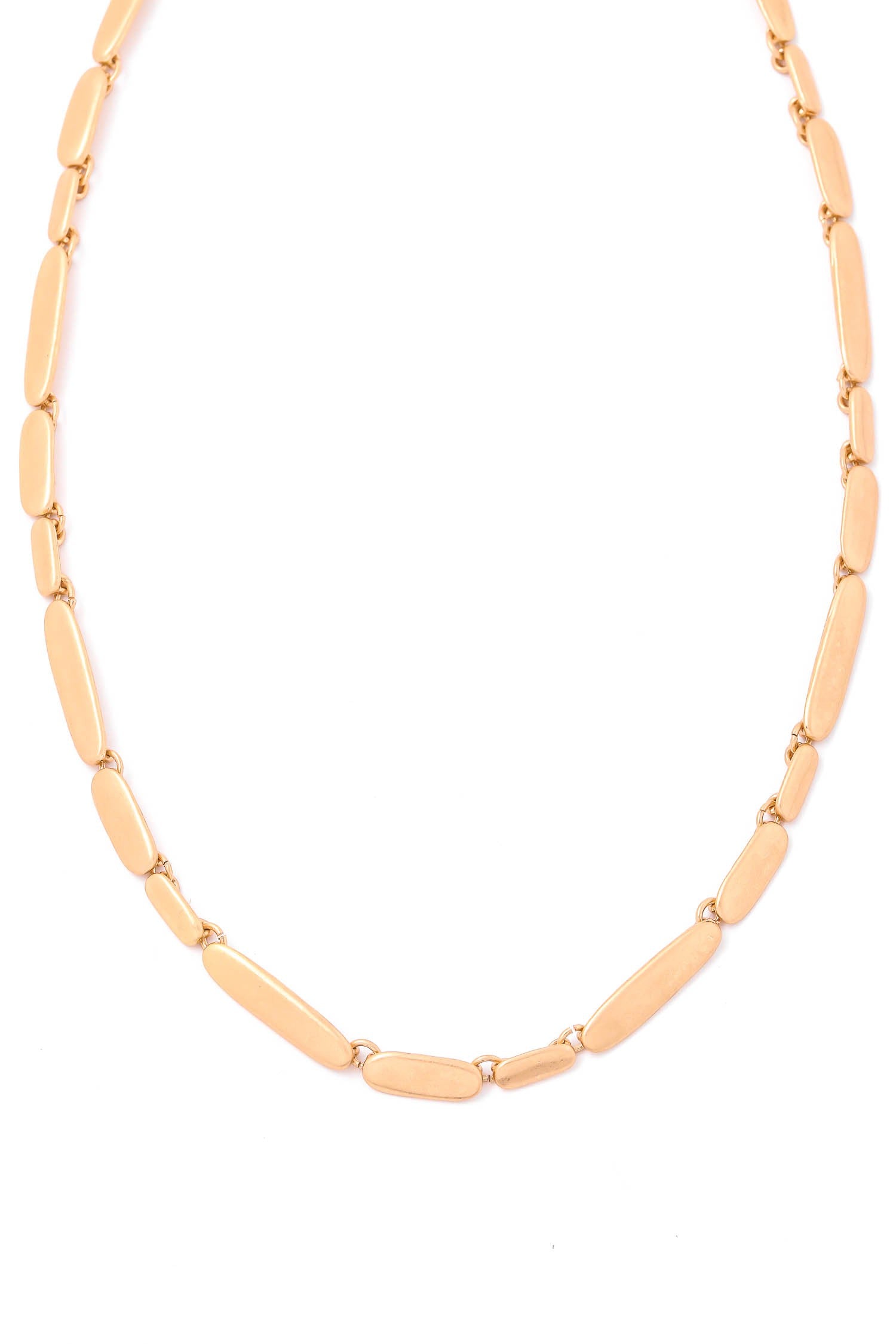 Metallic Oval Beaded Necklace