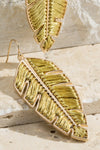 Fine Thread Leaf Shape Earrings