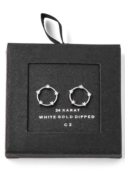 14K Mini Studded Ring Earrings