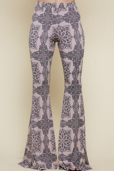 PRINTED BELL BOTTOM WITH POCKETS