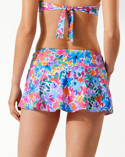 Watercolor Floral Skirted Bikini Bottoms