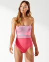 Breaker Bay Stripe Bandeau One-Piece Swimsuit