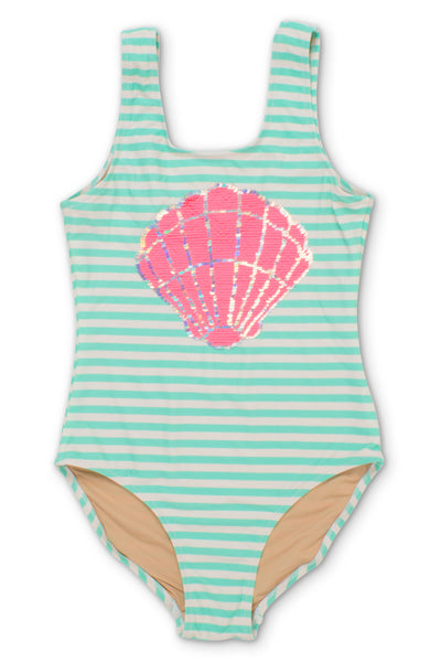 MAGIC TWO-WAY SEQUINS MERMAID ONE PIECE SWIMSUIT